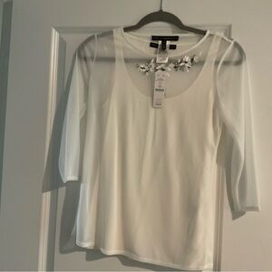 Brand new blouse with beading from White House black market size XXS